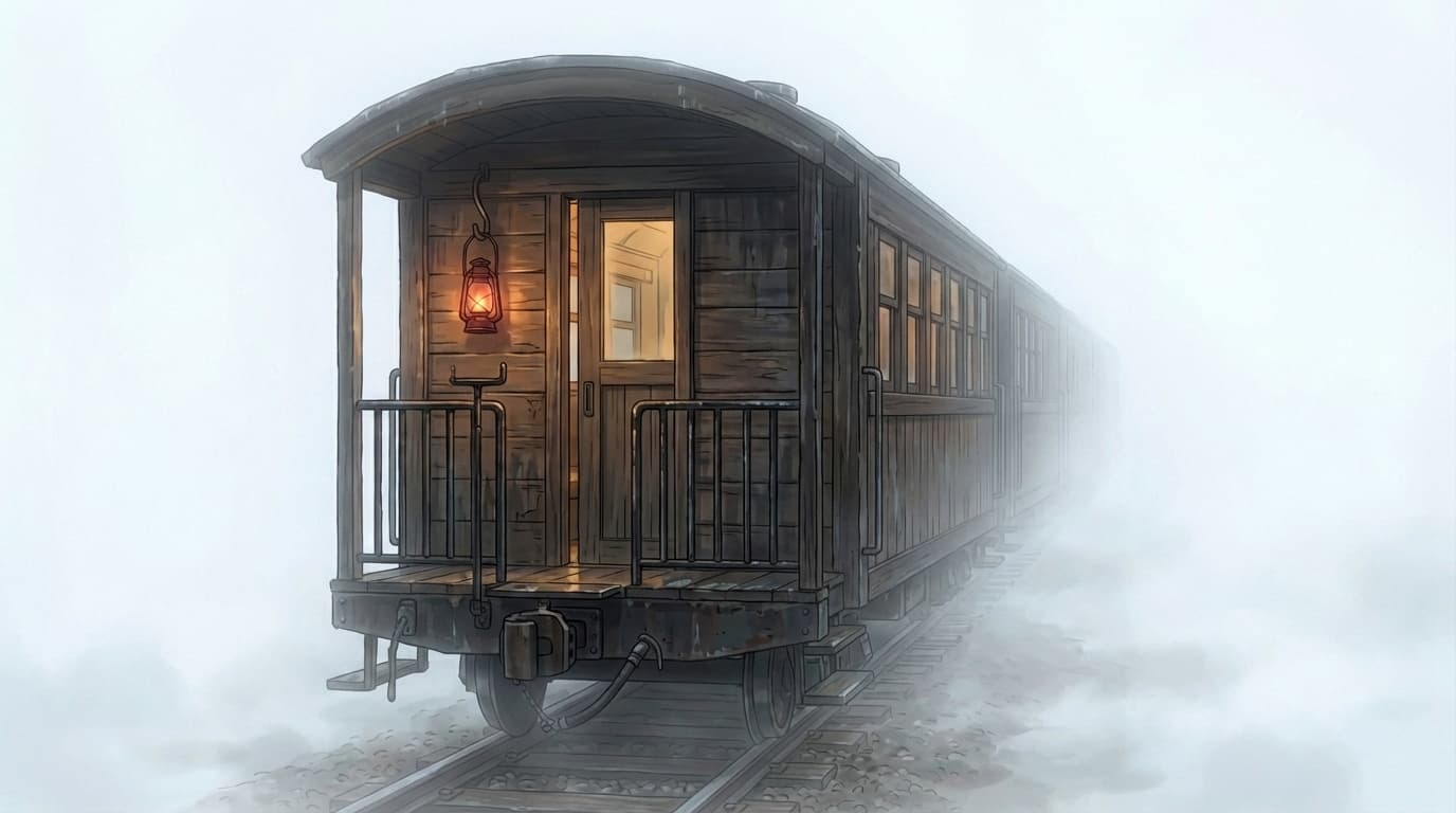 列車 後方