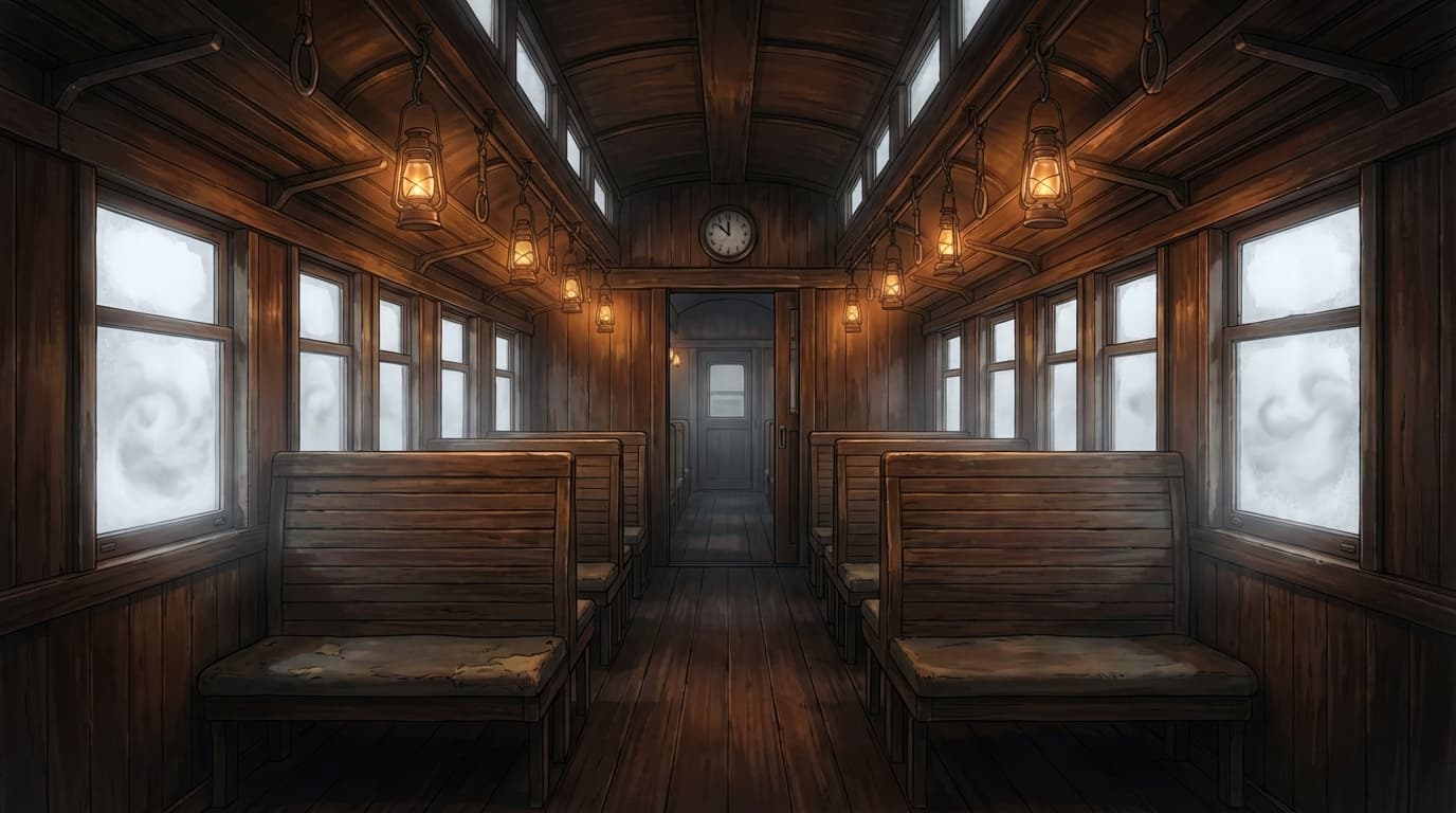 霧の列車(車内)