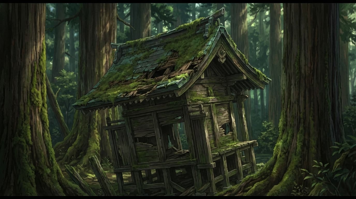 祠 石段