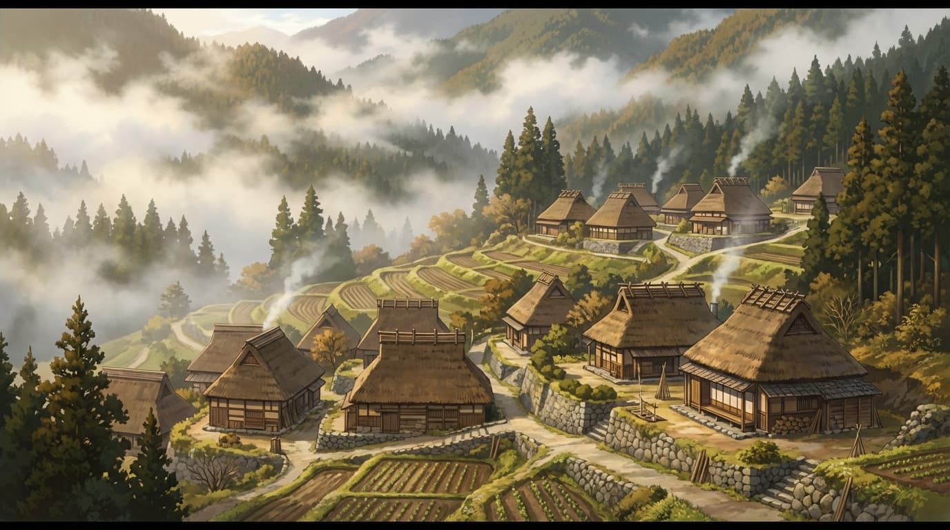 境の里・全景