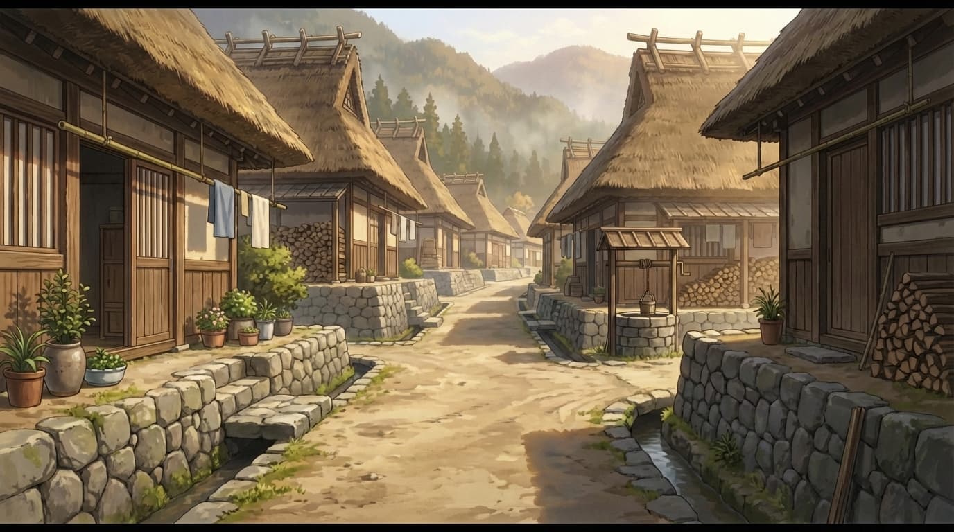境の里 路地
