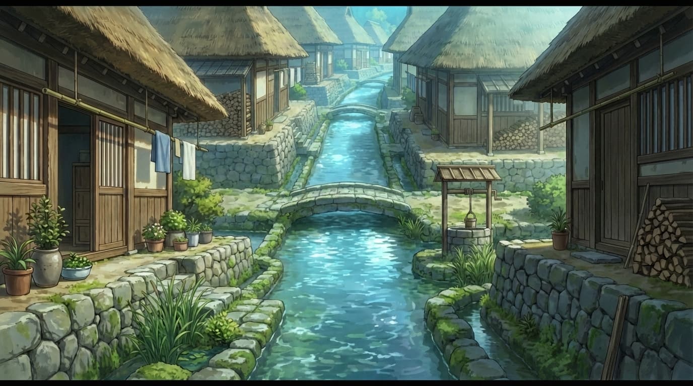 水路 上流