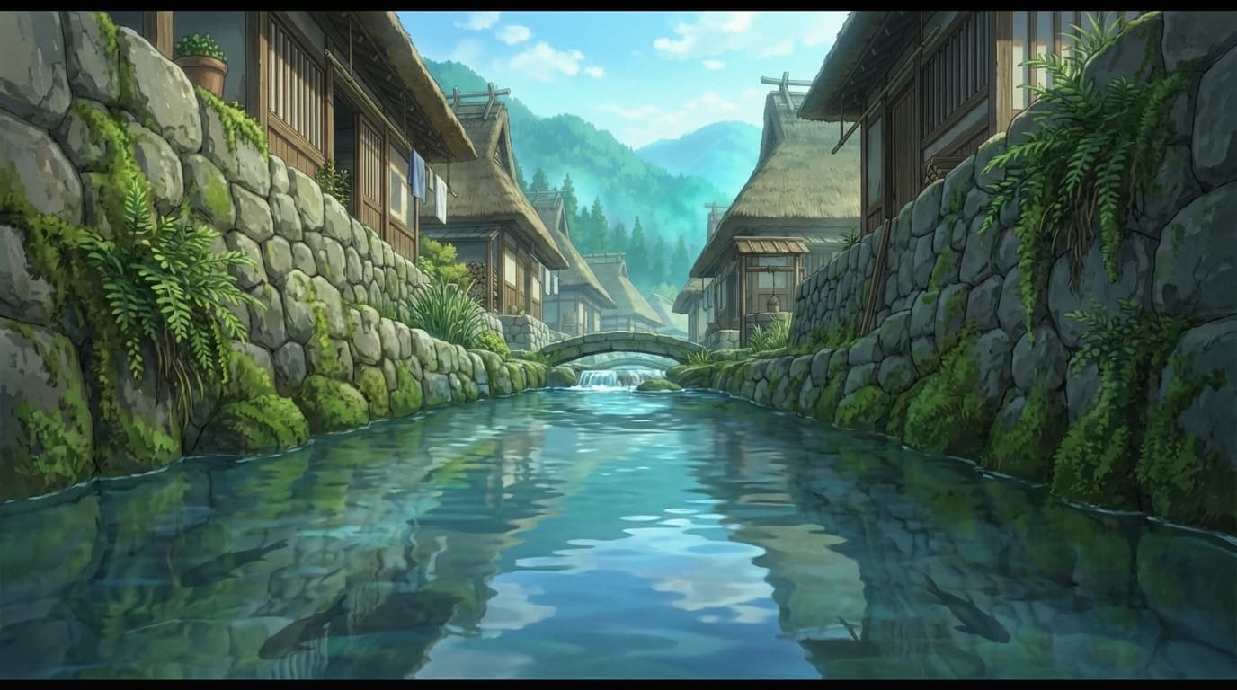 水路 橋の下